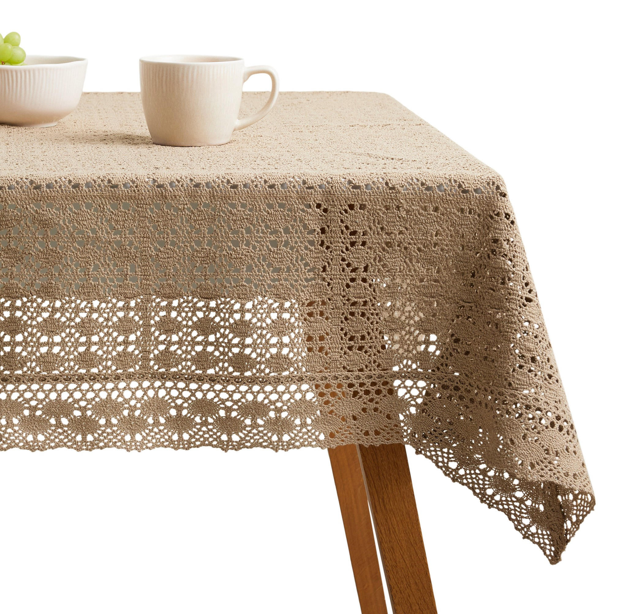 TISCHDECKE Folkelips - Braun, Textil (220/150/1cm) - home&you