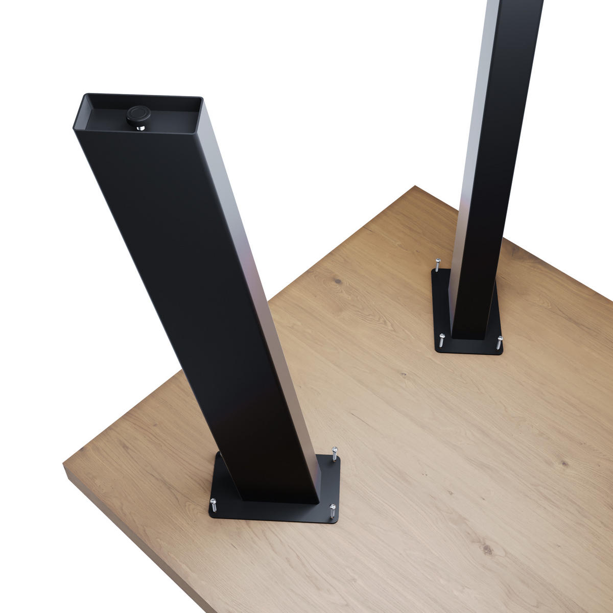 TISCHBEINE Melmak Extreme 4er-Set Schwarz 72cm - Schwarz, Metall (12/72/8cm) - Metalo Pro