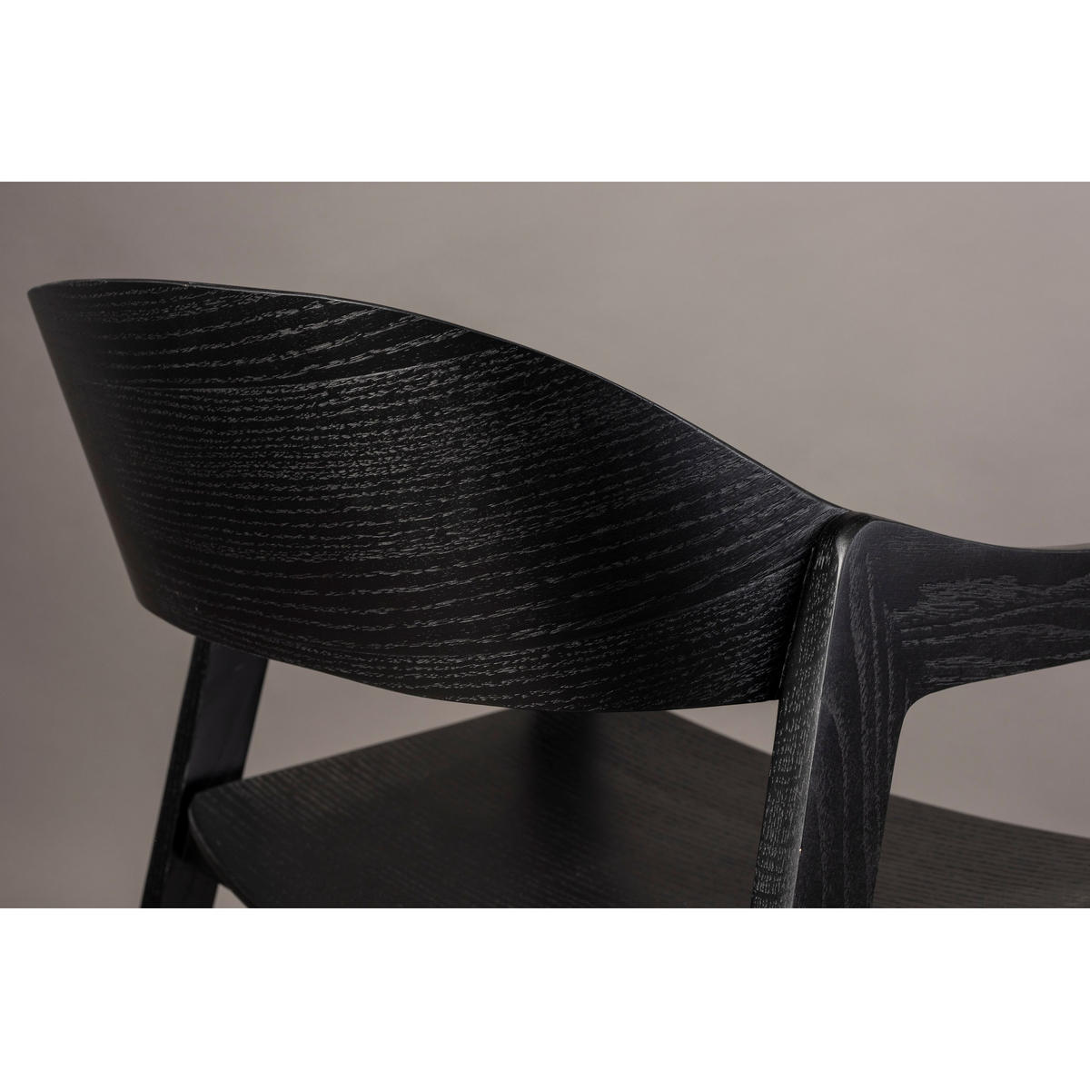 ESSZIMMERSTUHL Westlake Armlehne Schwarz - 2 er Set - Braun, Holzwerkstoff (58/76/52cm) - Dutchbone