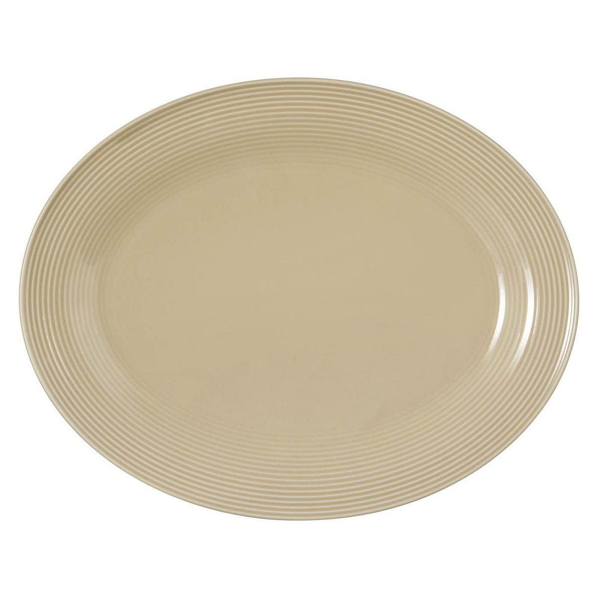 SERVIERPLATTE Beat Color Glaze Sandbeige 35 x 28 cm - Beige, Keramik (28/2.2/35.3cm) - Seltmann Weiden