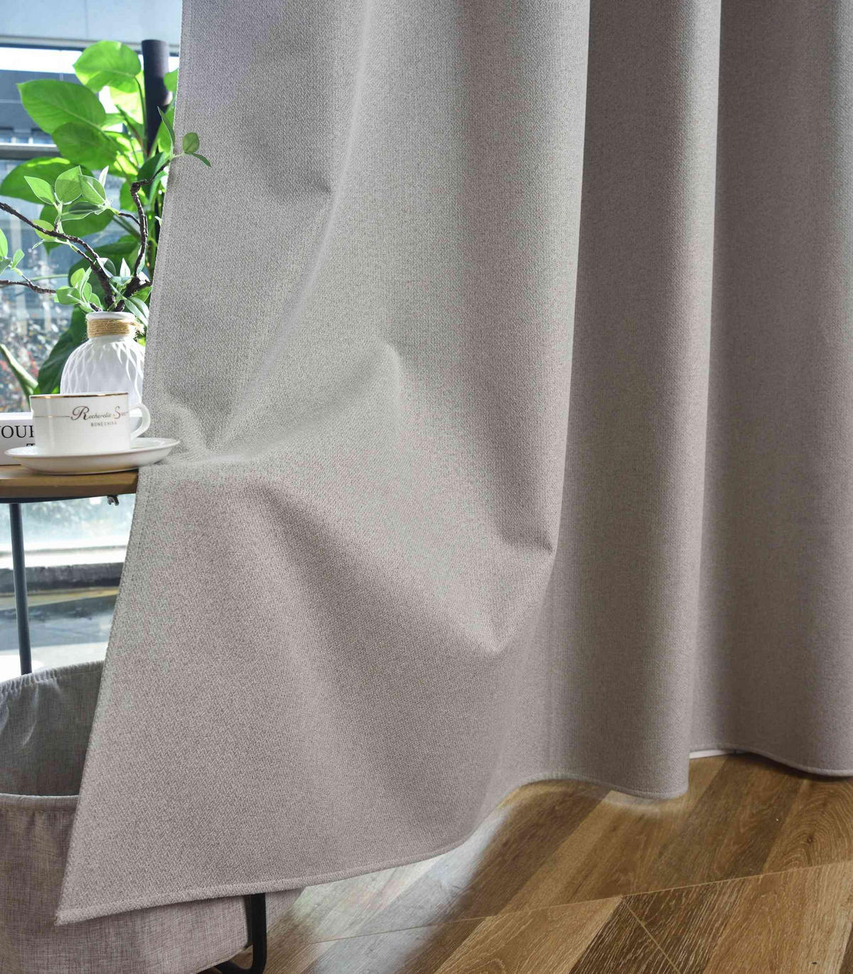 VORHANG MÜNCHEN DARK HxB 175x145 cm Sand - Sandfarben, Textil (145/175/175cm) - Gardinenbox