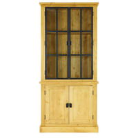 VITRINE aus Massivholz Industrial - Honig, Holz (100/223/45cm) - Seart