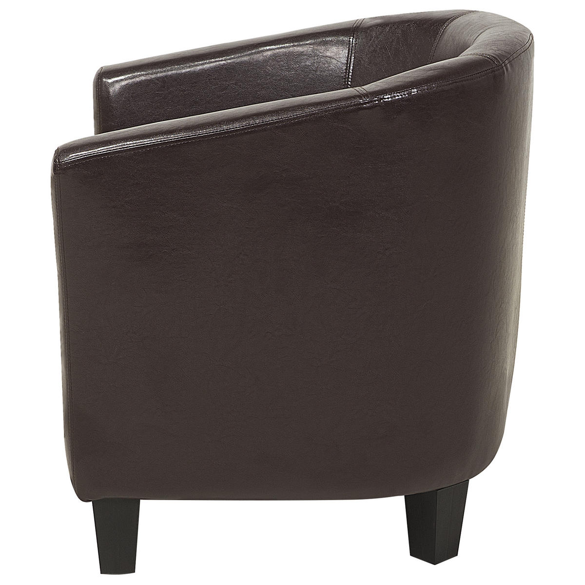 SESSEL Kunstleder Braun Borwick - Braun, Kunststoff/Textil (68/69/58cm) - Beliani