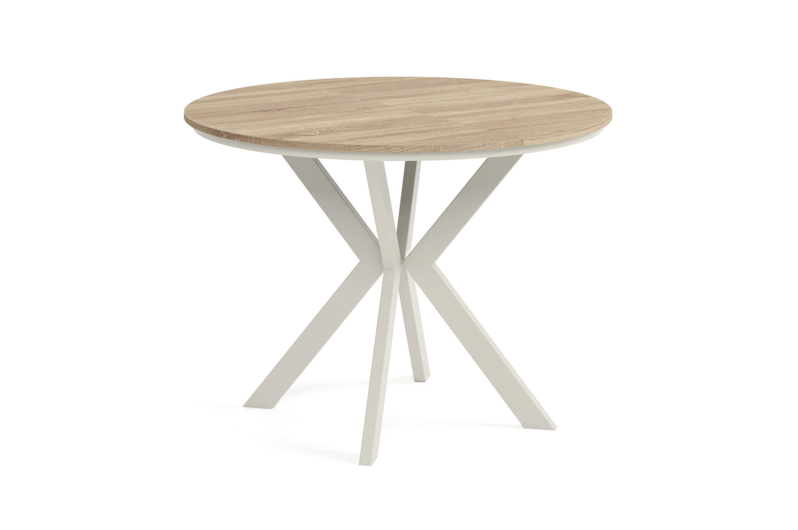 Meblini Esstisch Sonoma Eiche, Kaschmir 90x76x90 cm