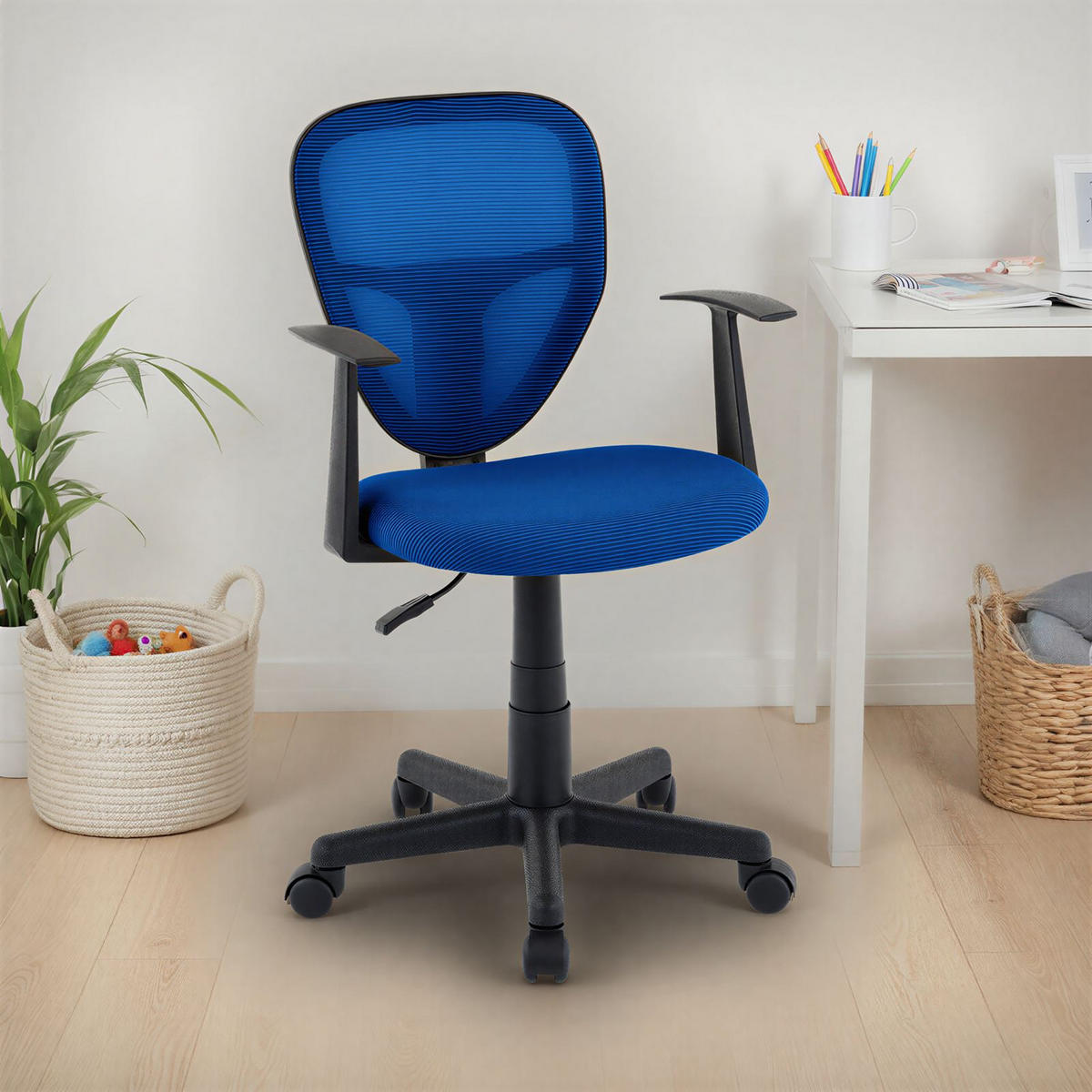 KINDERDREHSTUHL STUDIO blau - Blau, Textil (53/92/52cm) - IDIMEX