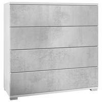 KOMMODE Pavos Beton Oxid Optik - Hellgrau, Holzwerkstoff (76/76/35cm) - Vladon