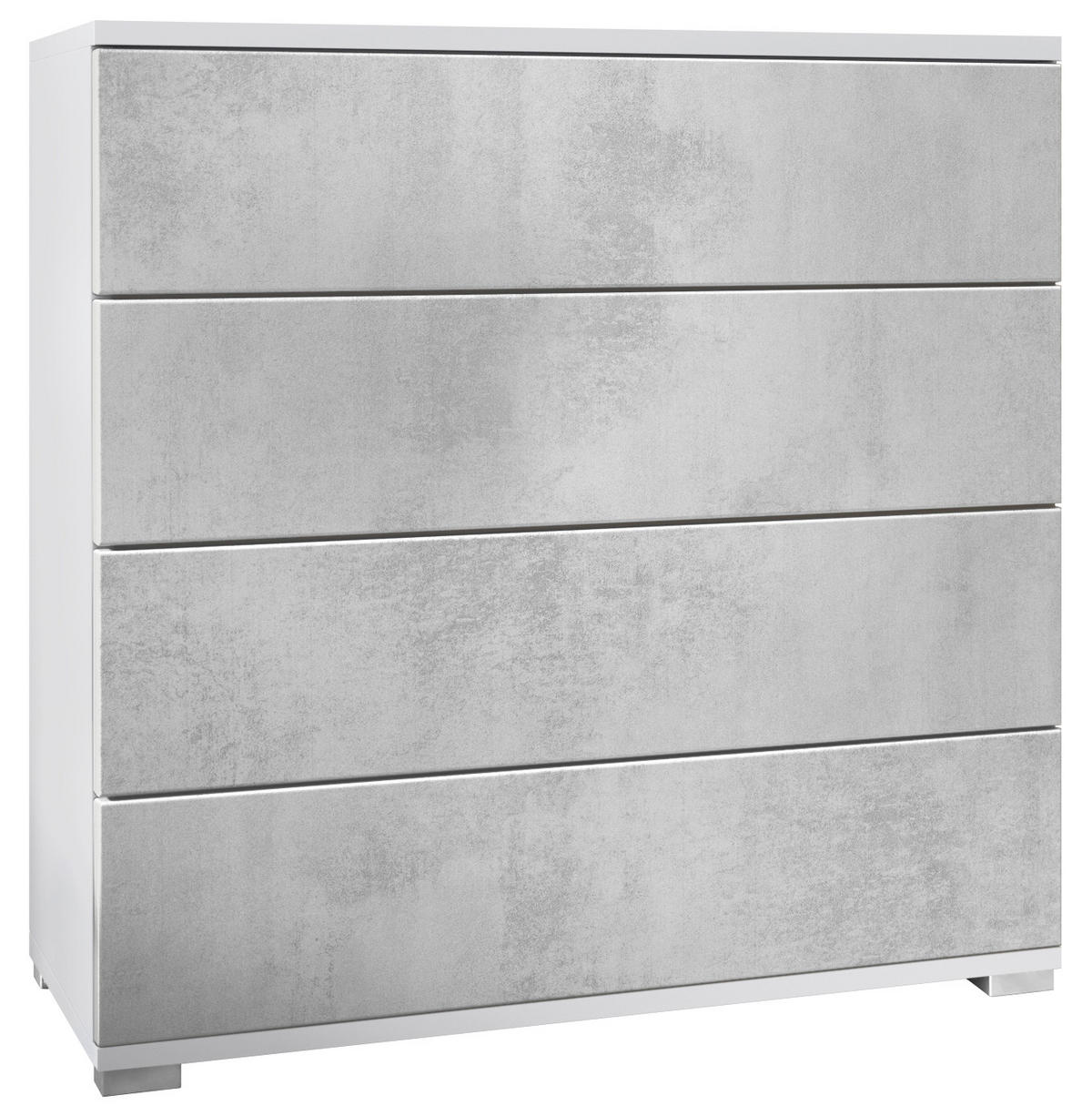 KOMMODE Pavos Beton Oxid Optik - Hellgrau, Holzwerkstoff (76/76/35cm) - Vladon