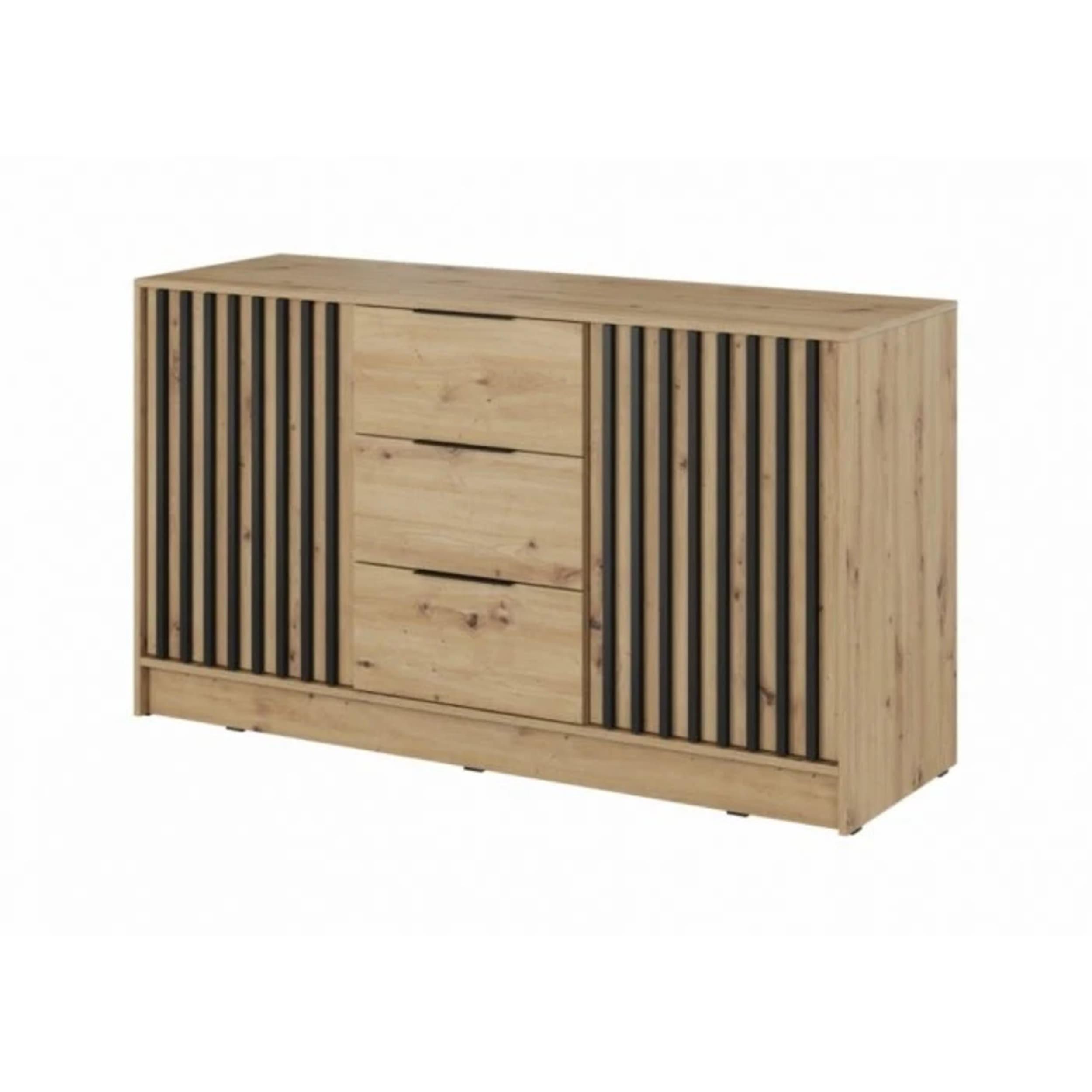 KOMMODE - JOHN 3D Artisan - Eiche Artisan, Holzwerkstoff (155/86/45cm)