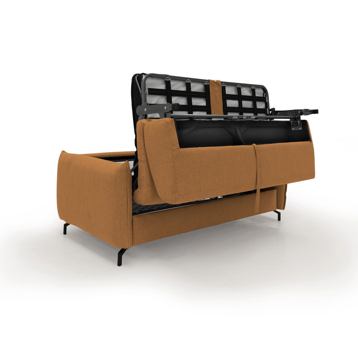 SCHLAFSOFA Scarlet - Orange, Textil (215/95/96cm) - Divani.store