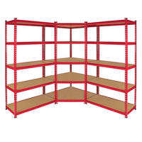LAGERREGAL Z-Rax 90cm + 2 x Z-Rax 90cm - Rot, Metall (90/180/45cm)