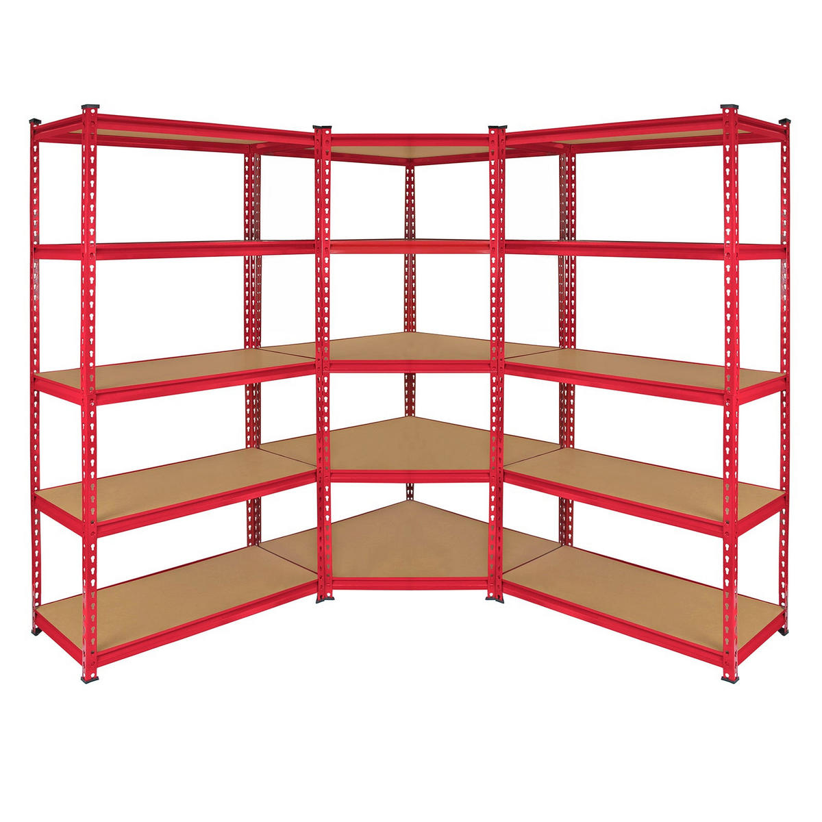 LAGERREGAL Z-Rax 90cm + 2 x Z-Rax 90cm - Rot, Metall (90/180/45cm)