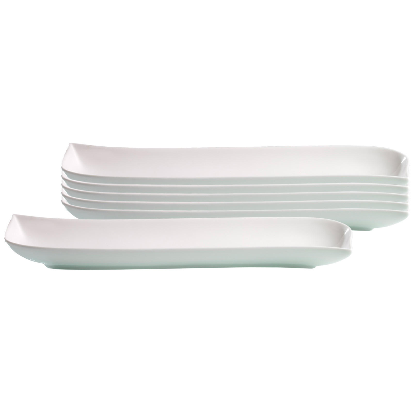 SERVIERSCHALEN Melodie weiß 36 x 8 cm 6er Set - Weiß, Keramik (8/3/36cm) - Ritzenhoff Breker