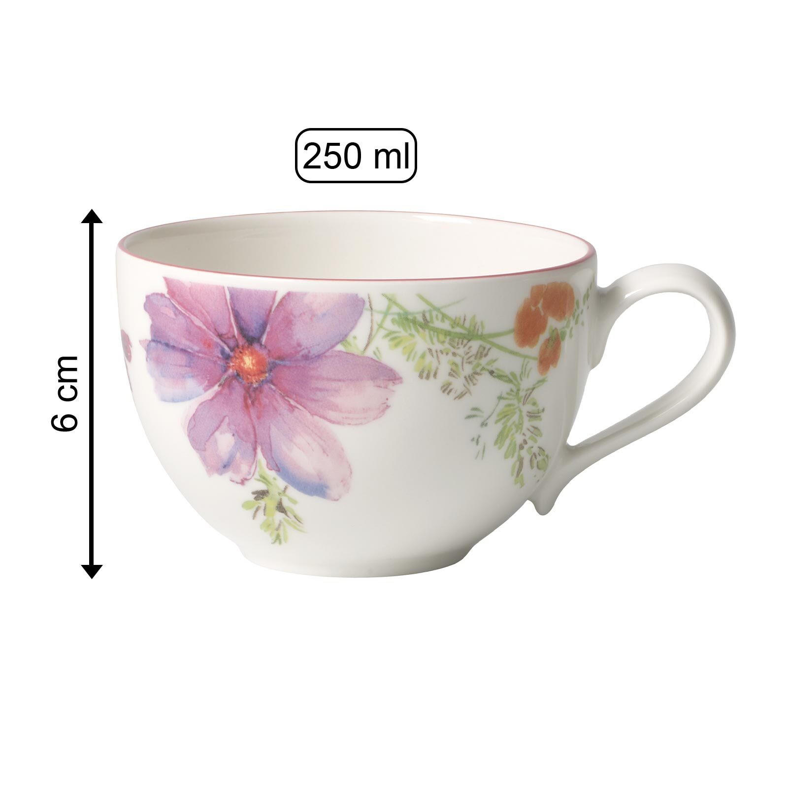 KAFFEE OBERTASSE Mariefleur Basic bunt 250 ml 6er Set - Multicolor, Keramik (0.25L) - Villeroy & Boch
