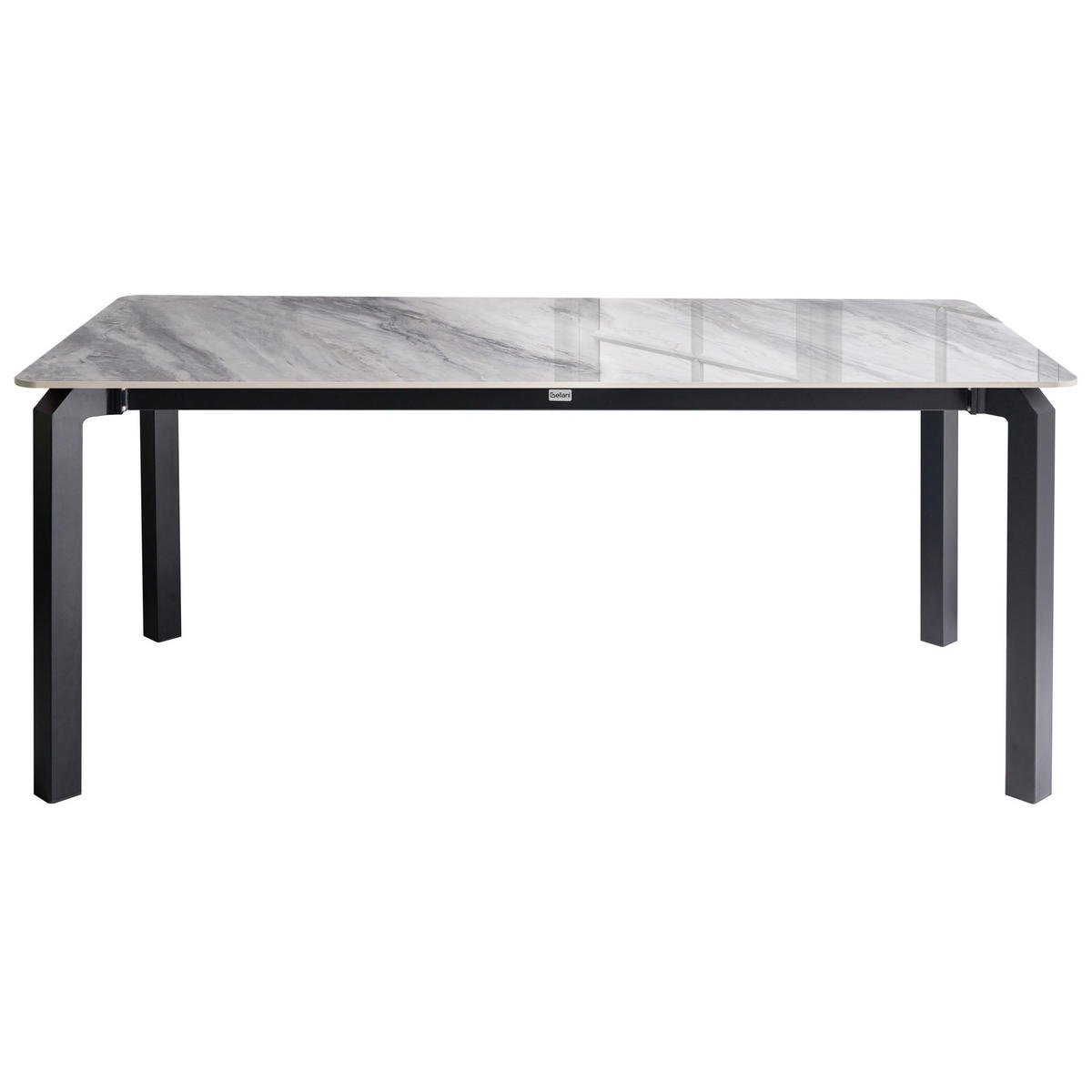 GARTENTISCH 180/90 cm Stein Grauer Marmor Feletto - Grau, Stein (180/90/76cm) - Beliani