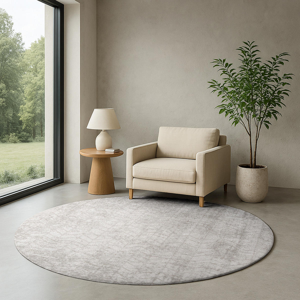 TEPPICH White Plains Mad Men Jacob's Ladder 240/240 cm - Grau, Kunststoff/Textil (240/240cm) - Louis De Poortere