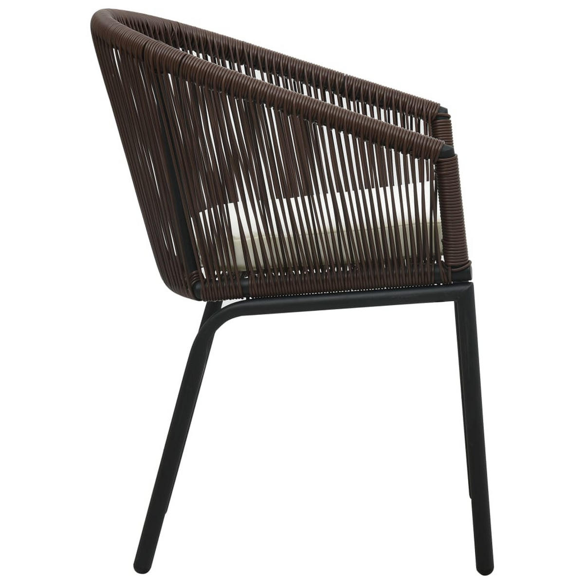 GARTENSTÜHLE 2 Stk. Braun PE-Rattan - Braun, Holz (58/78/58cm) - furnicato