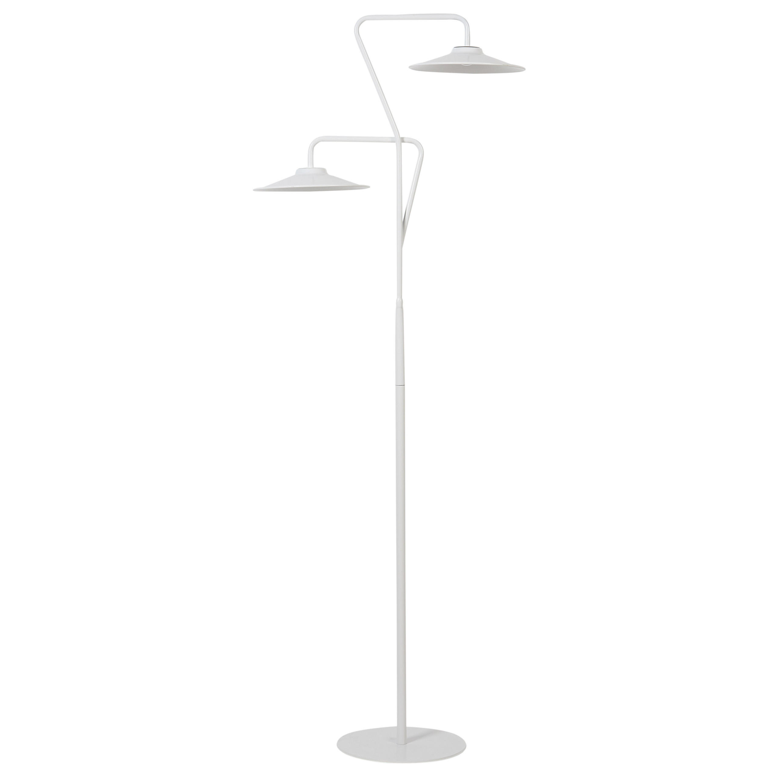 LED-STEHLAMPE Weiß Galetti - Weiß, Metall (25/55/140cm) - Beliani