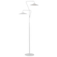 LED-STEHLAMPE Weiß Galetti - Weiß, Metall (25/55/140cm) - Beliani