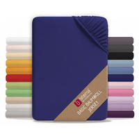 SPANNBETTTUCH Basic Jersey saphir, 90x190 cm - 100x200 cm - Dunkelblau, Textil (100/200cm) - biberna