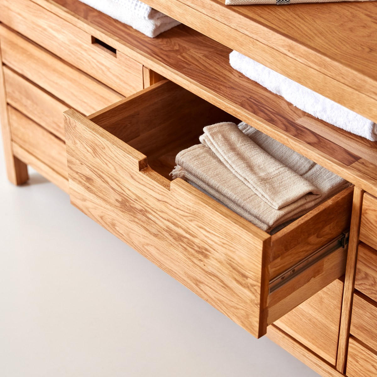 WASCHTISCHUNTERSCHRANK Serena Natur aus Eiche - Naturfarben, Holz (165/78/55cm) - Tikamoon