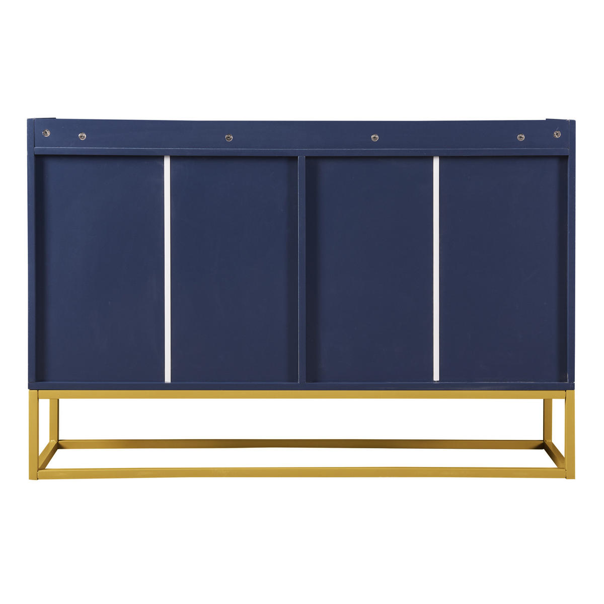 SIDEBOARD 120/30/80 cm navy aus Spanplatte mit 4 Türen - Dunkelblau, Holzwerkstoff (120/80/30cm) - OKWISH