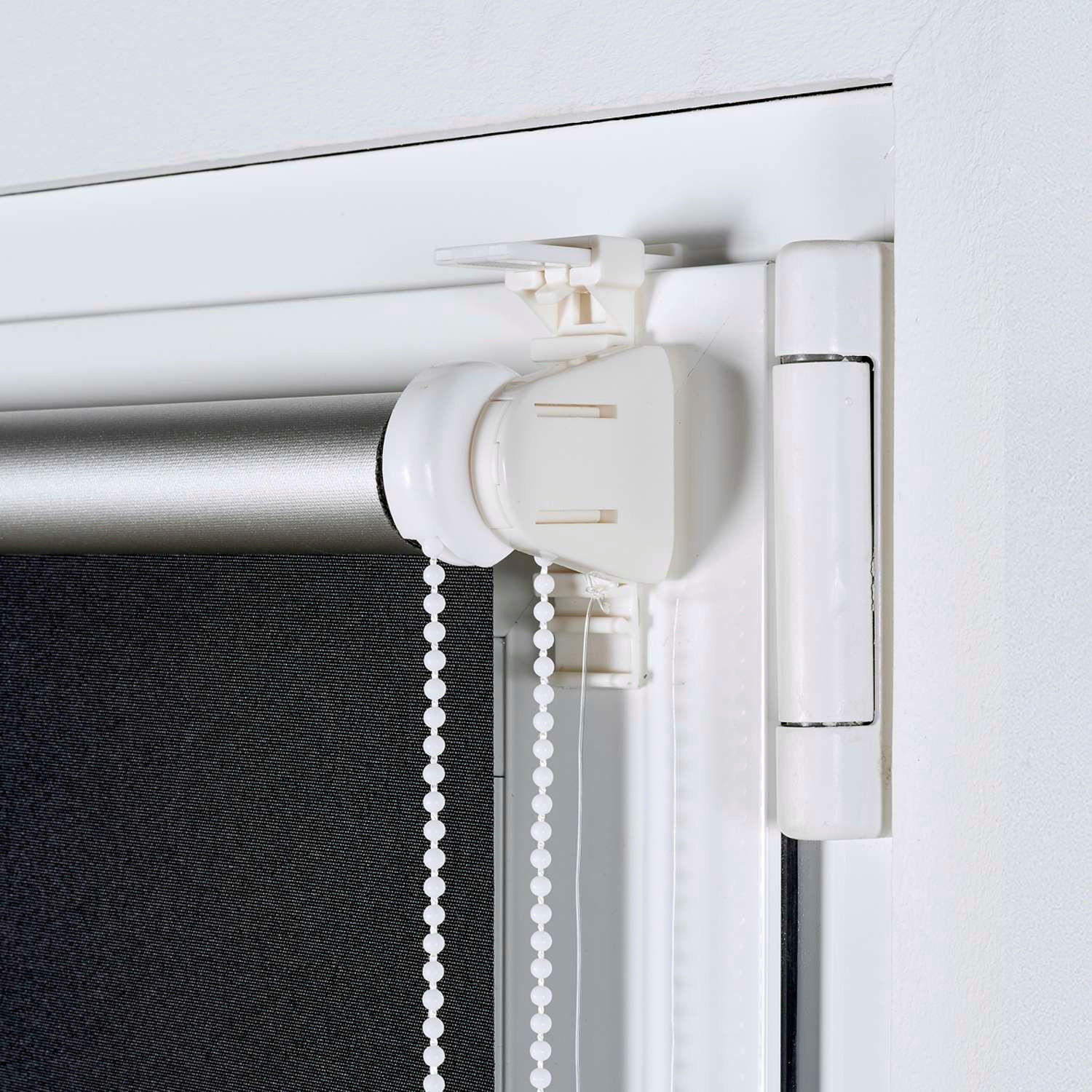 Thumbnail - Storesdeco Verdunkelungsrollo, Schwarz, Kunststoff, Uni, Rechteckig, 75x180 cm, CE, Wohntextilien, Rollos & Jalousien, R...