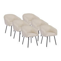 STUHL - 61 cm x 62 cm - Stoff - Cremefarben - NISTOSIA - Creme, Textil (61/78/62cm) - Vente-Unique