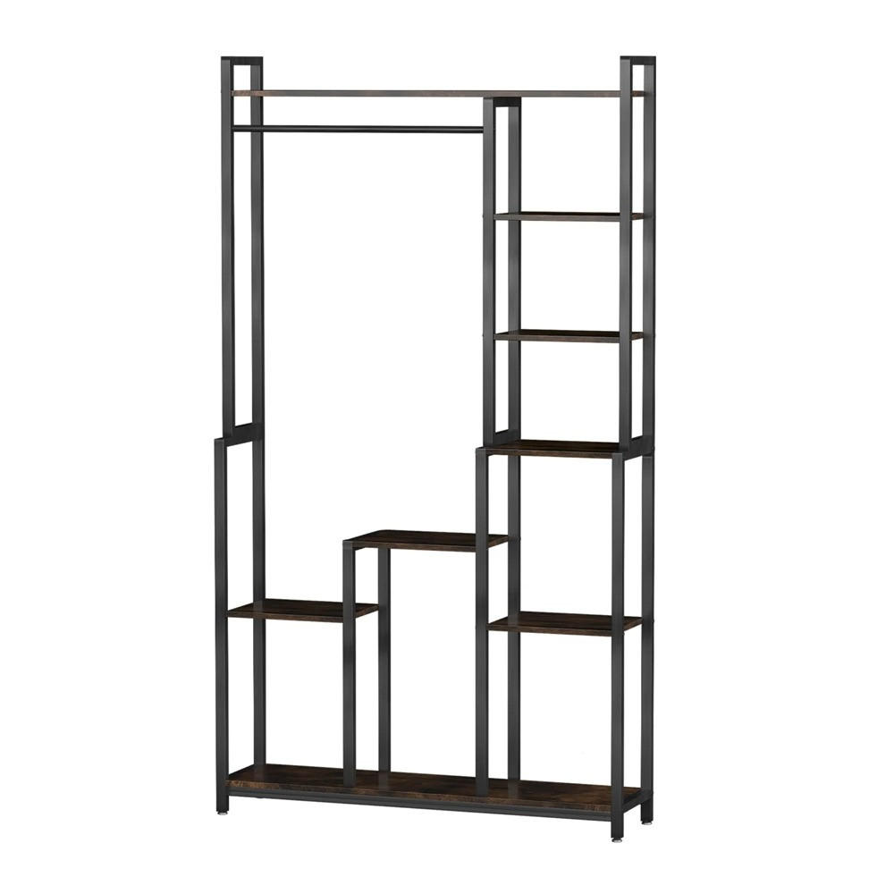 PFLANZENREGAL 7-stufiger Schwarz für Terrasse, Garten, Balkon - Schwarz, Holzwerkstoff (98/180/23.8cm) - Kaket