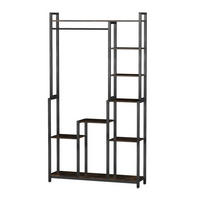 PFLANZENREGAL 7-stufiger Schwarz für Terrasse, Garten, Balkon - Schwarz, Holzwerkstoff (98/180/23.8cm) - Kaket