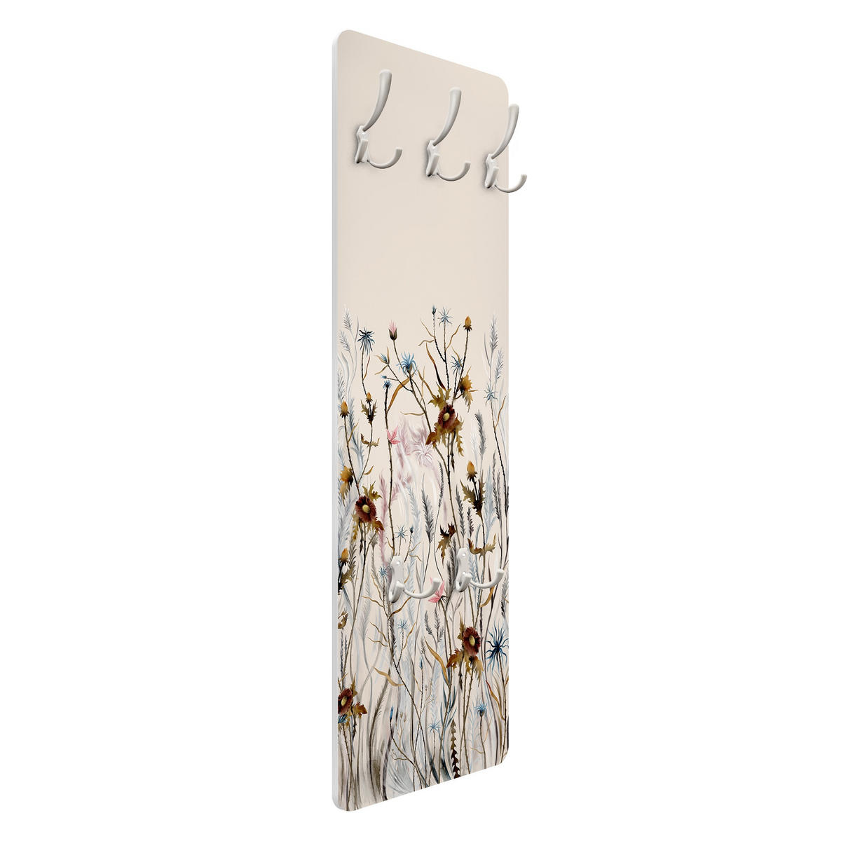 WANDGARDEROBE - Wilde Trockenblumenwiese 34/105 cm - Beige, Holzwerkstoff (34/105/1.6cm) - Bilderwelten