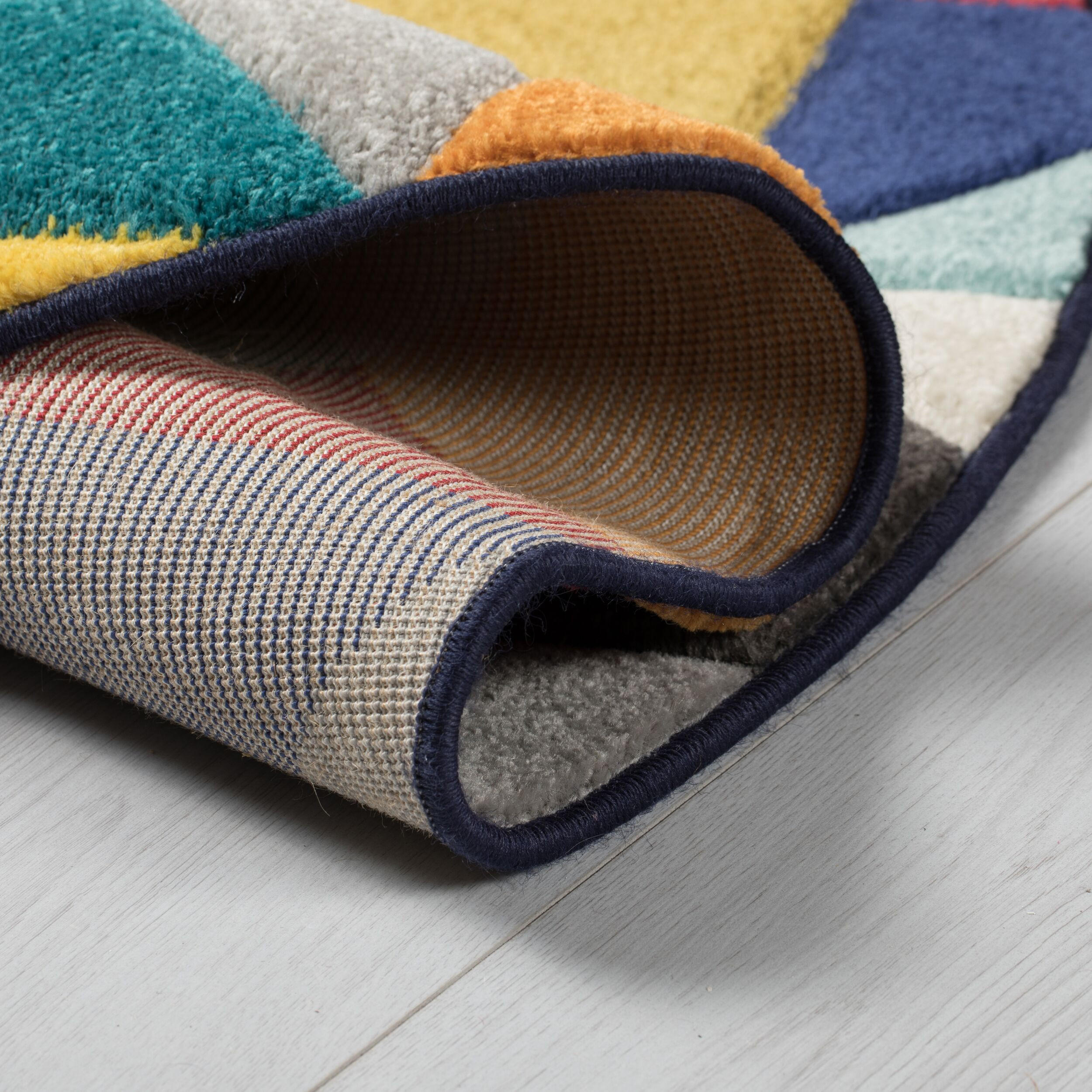 Thumbnail - Kadima Design Teppich, Mehrfarbig, Textil, Grafikmuster, Rund, 160x160 cm, pflegeleicht, Teppiche & Böden, Teppiche, Mod...