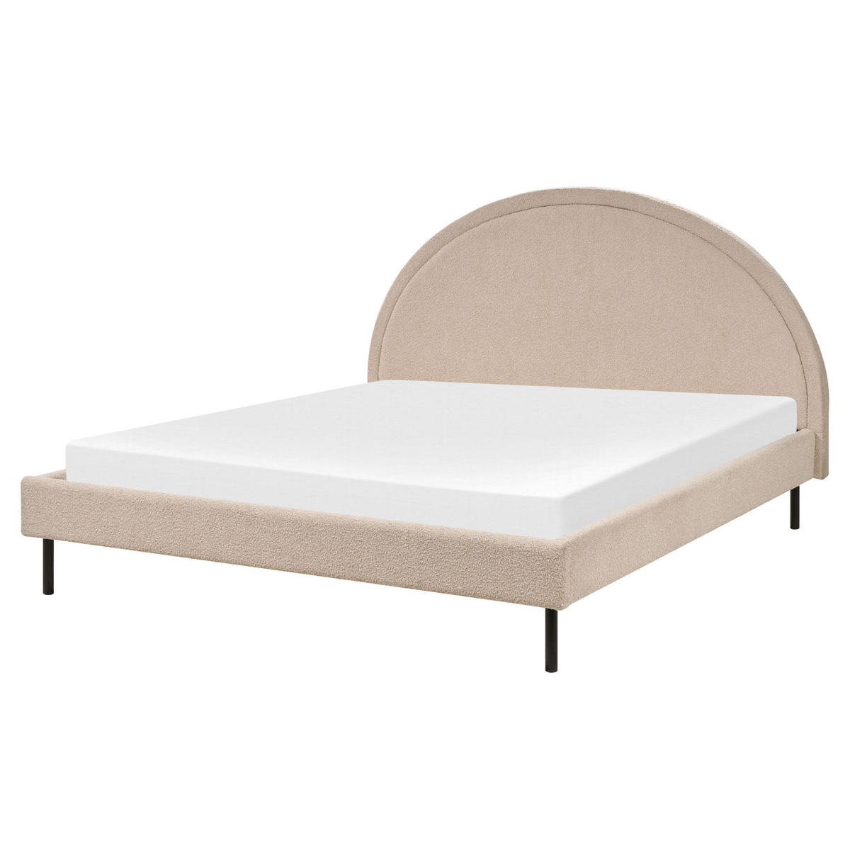 POLSTERBETT 160/200 cm Beige Margut - Beige, Textil (160/200cm) - Beliani