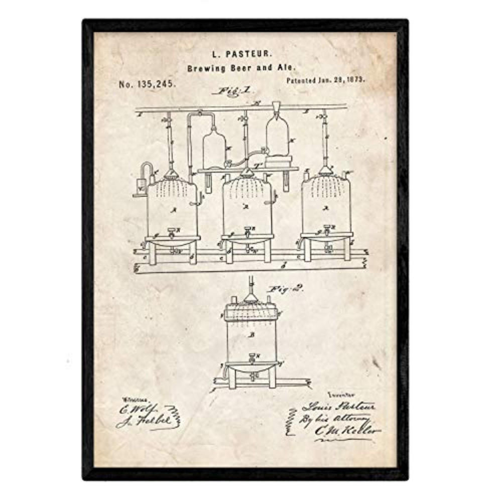 POSTER Bierbrauer Patent A3 Rahmenlos - Klar, Papier (29.7/5/42cm) - Nacnic