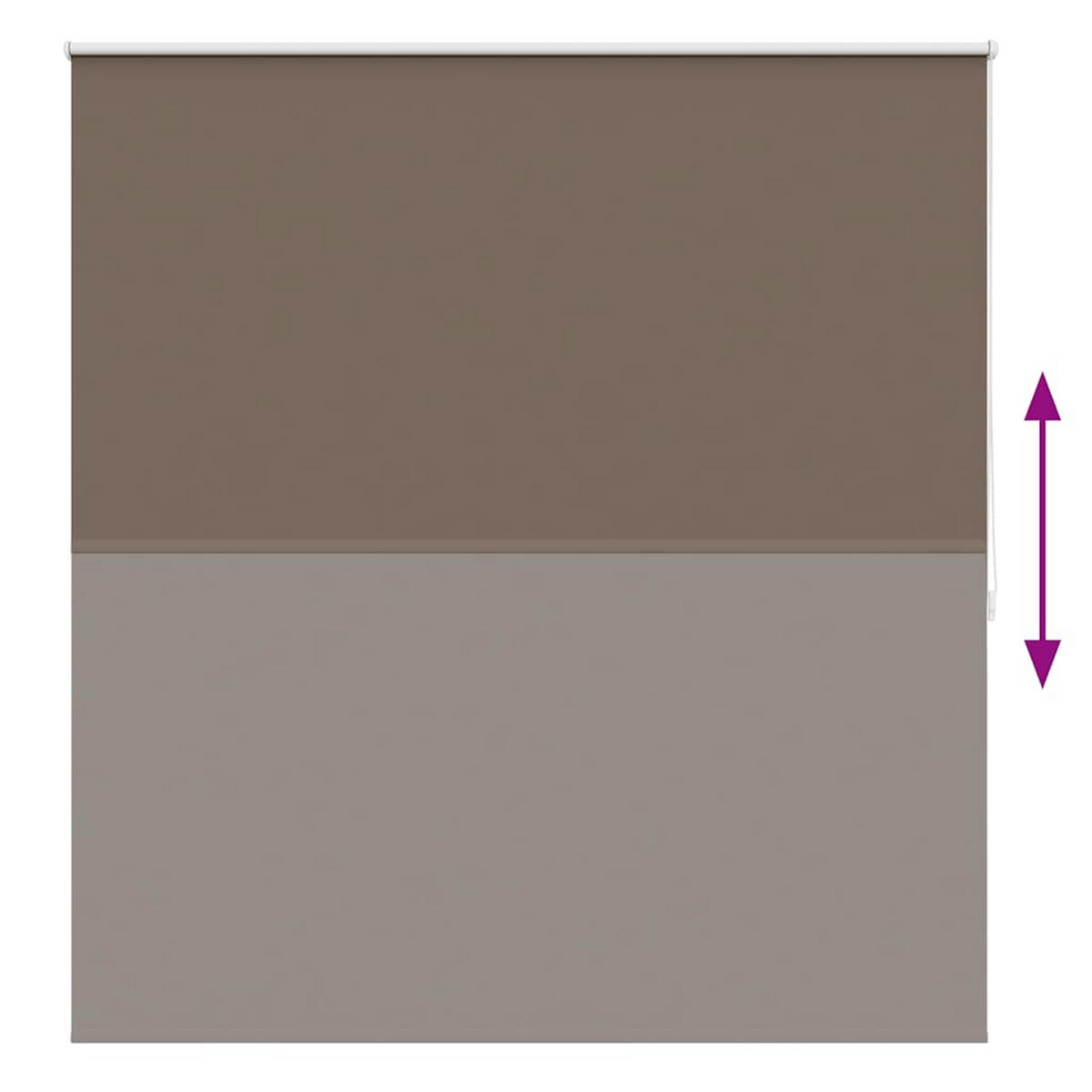 VERDUNKELUNGSROLLO 164,4/175 cm Stoffbreite 160 cm aus Polyester Braun - Braun, Textil (160/175cm) - vidaXL