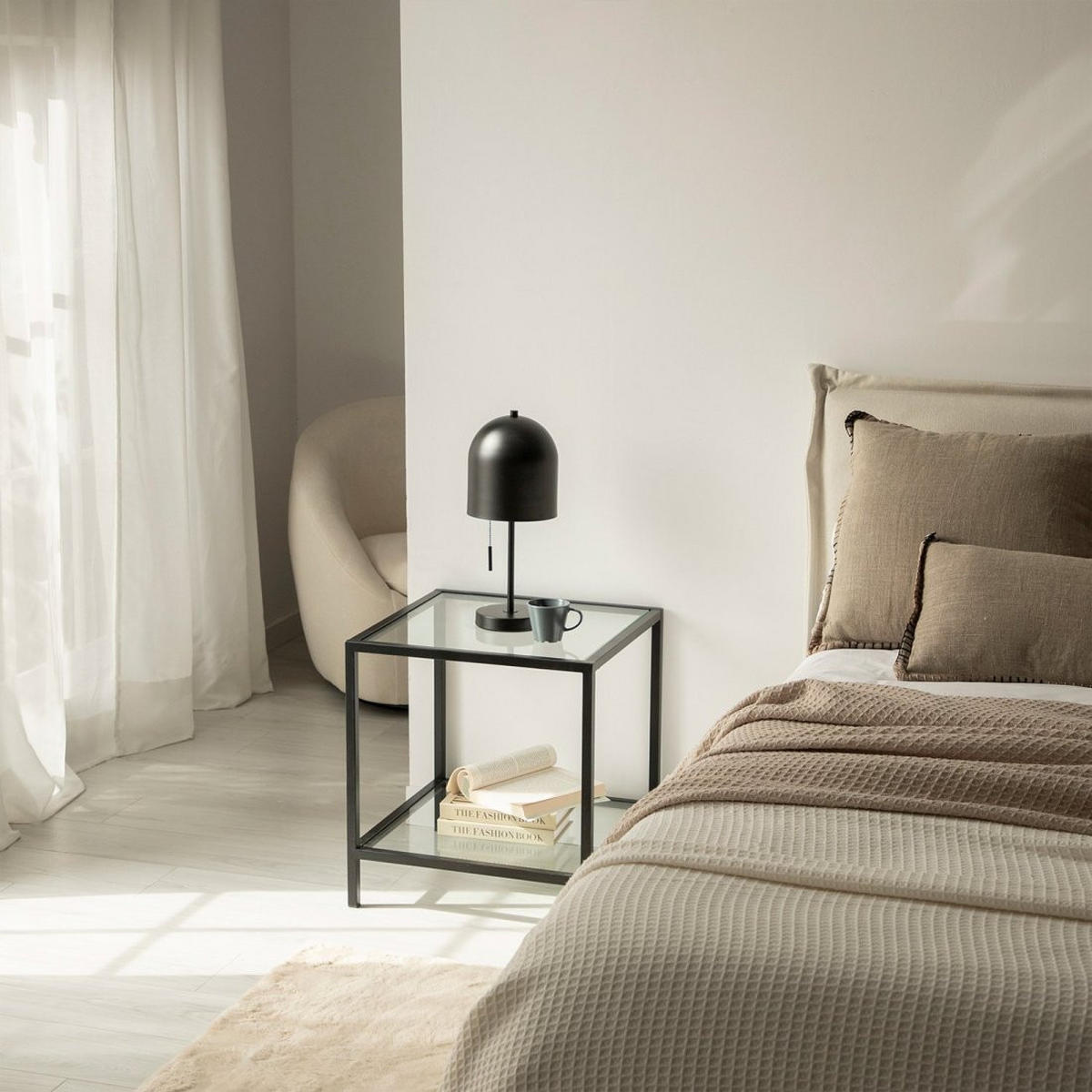 BEISTELLTISCH Crisal Durchsichtig 50 cm x 55 cm 2er-Set - Transparent, Glas (50/50/55cm) - Klast Home