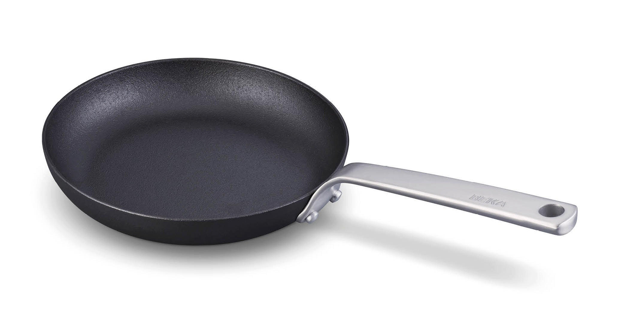 BRATPFANNE Stark Ø 24 cm – geeignet für alle Wärmequellen – ohne Antihaftbeschichtung - Schwarz, Keramik (24/24/5cm)