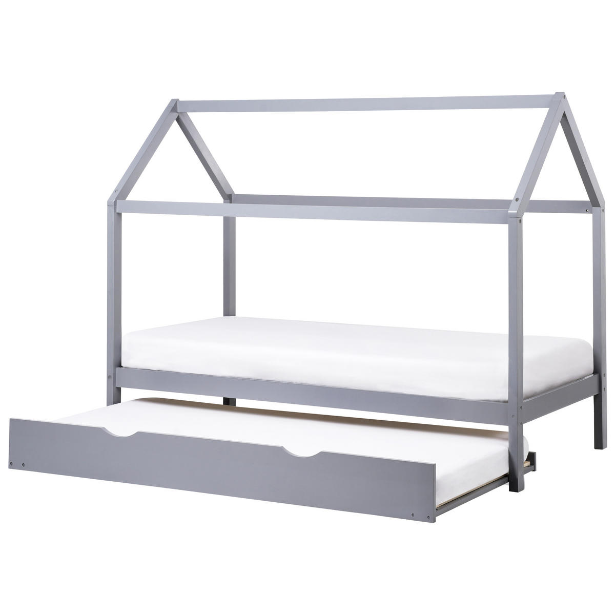 KINDERBETT 90x200 cm Grau Crillon - Grau, Holz (90/200cm) - Beliani