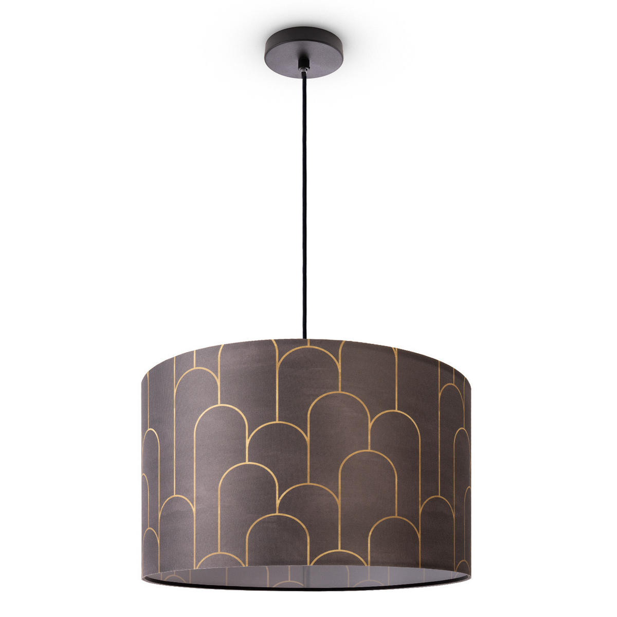 PENDELLEUCHTE Hugo Pd1 Pil 005 - Schwarz, Metall (45.5/45.5/27cm) - Paco Home