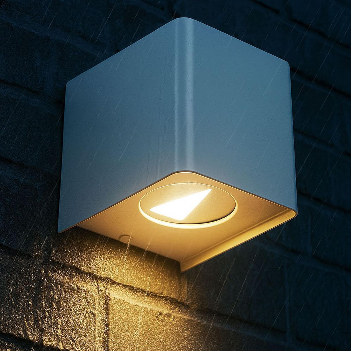 LED AUSSENWANDLEUCHTE HUSUM Weiß - Weiß, Kunststoff (10/11.5/10cm) - Nowa