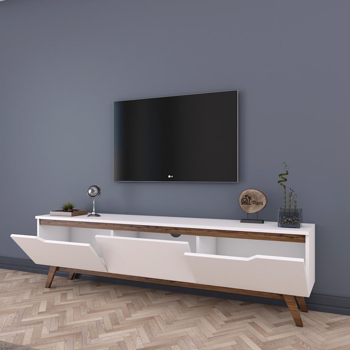 TV-MÖBEL digi Braun - Braun, Holz (35/48/180cm) - Habitat Garten