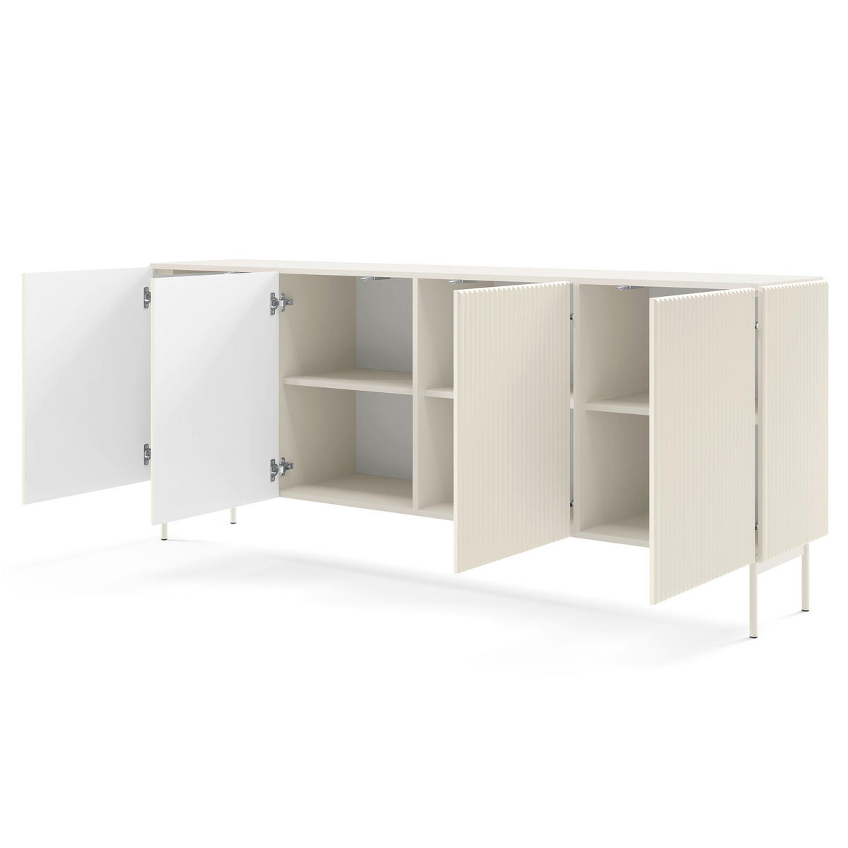 SIDEBOARD TRATTO 195,2/81,2/39,8cm 4 Türen Kaschmir - Kaschmir, Holzwerkstoff (195.2/81.2/39.8cm) - MASSENO