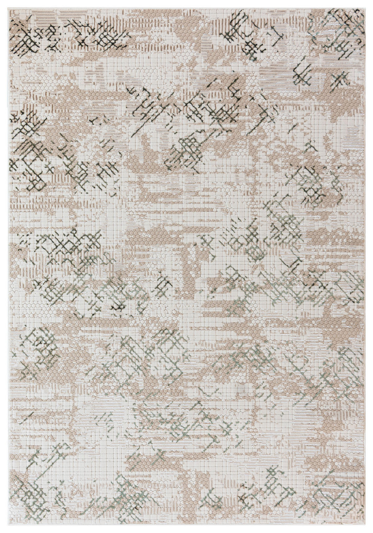 MAZOVIA TEPPICH UE68A - Beige, Braun - 140 x 200 cm - Beige/Braun, Textil (140/200cm) - Mazovia