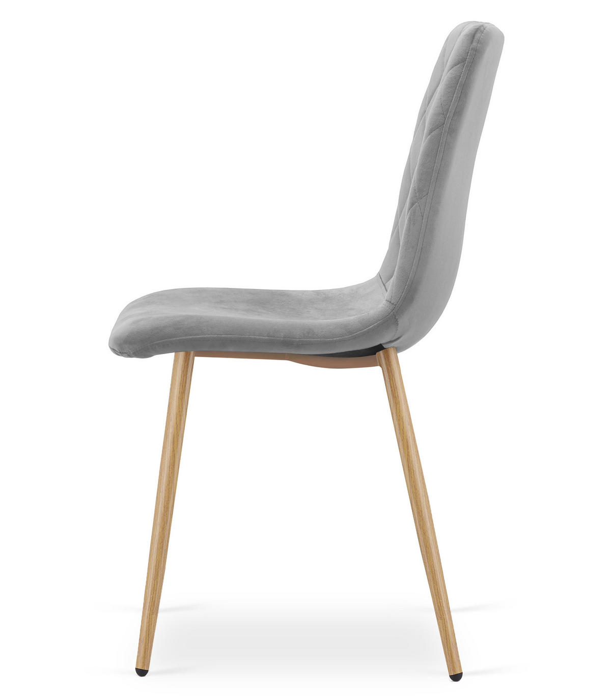 ESSZIMMERSTUHL 2-er Set TURIN hellgrauer Sitz, Beine in Holzfarbe - Eichefarben/Hellgrau, Textil (44.5/88.5/53cm) - Valora