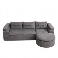 ECKSOFA 260/170/65 cm Grau Chenille mit Chaiselongue - Grau, Textil (260/170cm) - Oxeza