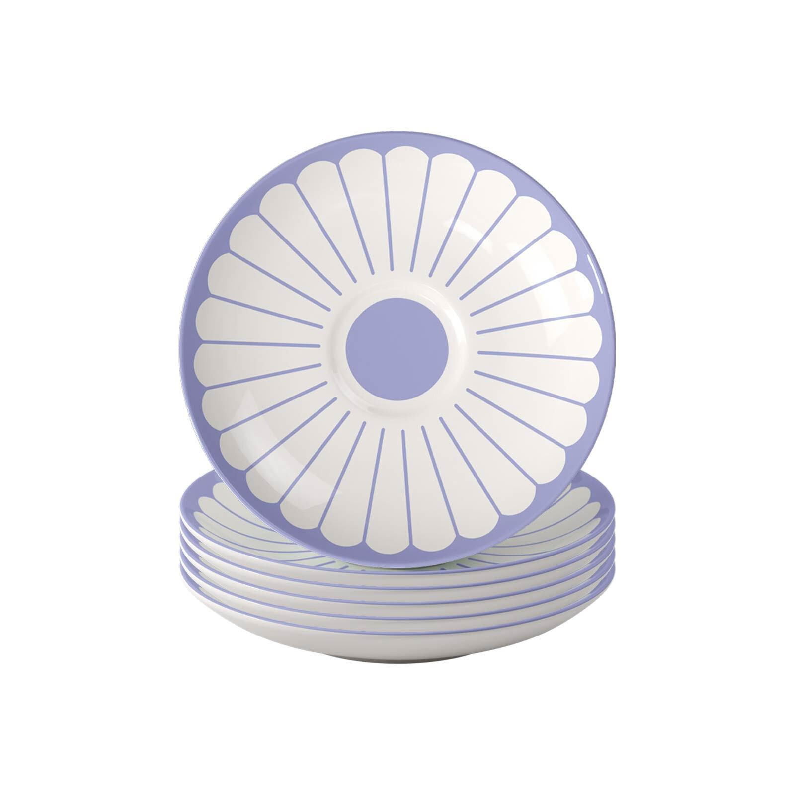 KAFFEEUNTERTASSEN Fleur Couleur Bleu ø 14,8 cm 6er Set - Blau, Keramik (14.8cm) - Villeroy & Boch
