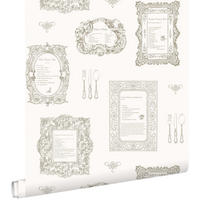 TAPETE Rezepte 53 cm x 10.05 m - Beige, Papier (53/1000cm) - ESTAhome