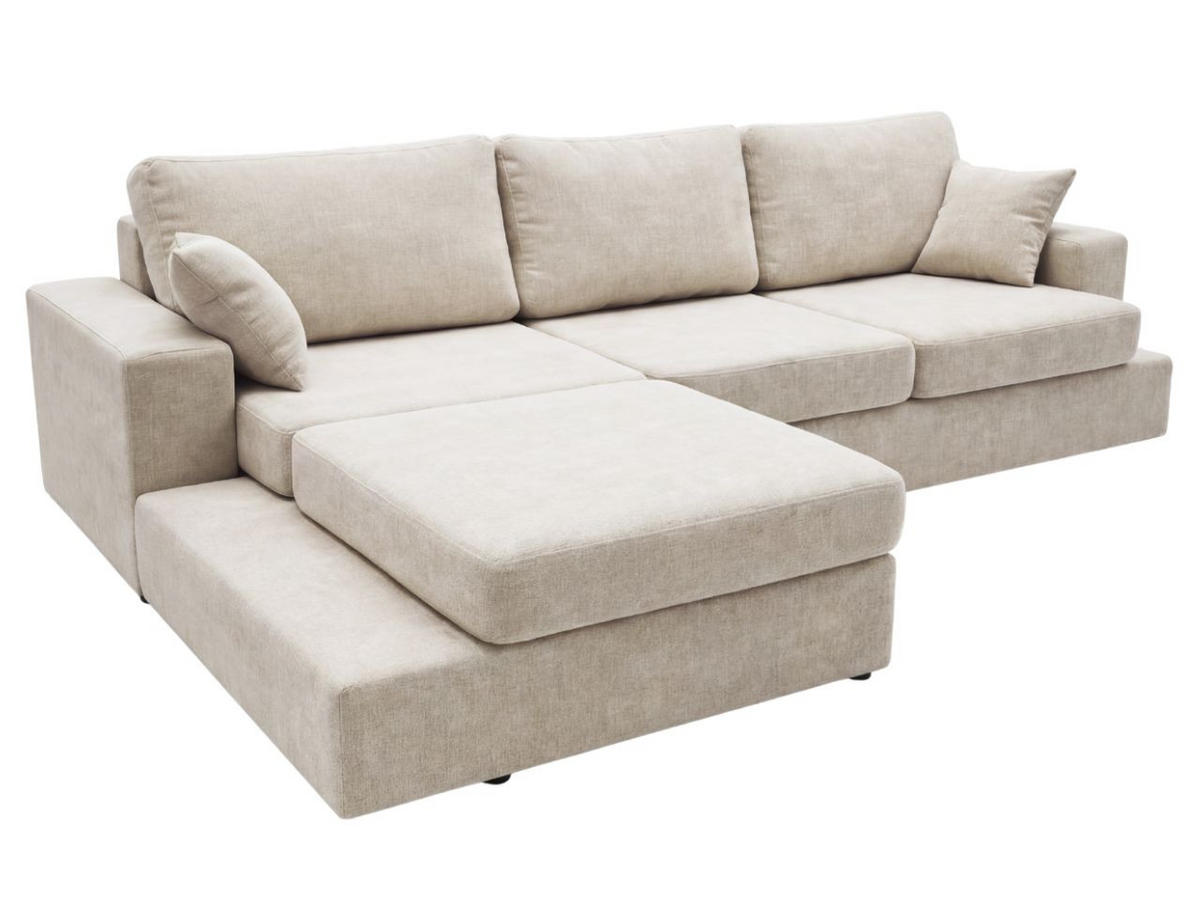 ECKSOFA Nesto Biege Links - Beige, Holz/Textil (260/165cm) - Graingold