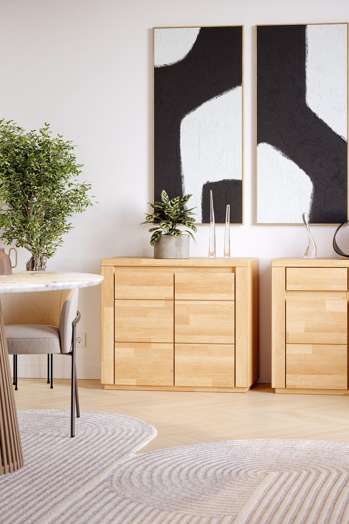 KOMMODE Viborg - Buchefarben, Holz (35/80/90cm) - kiki design