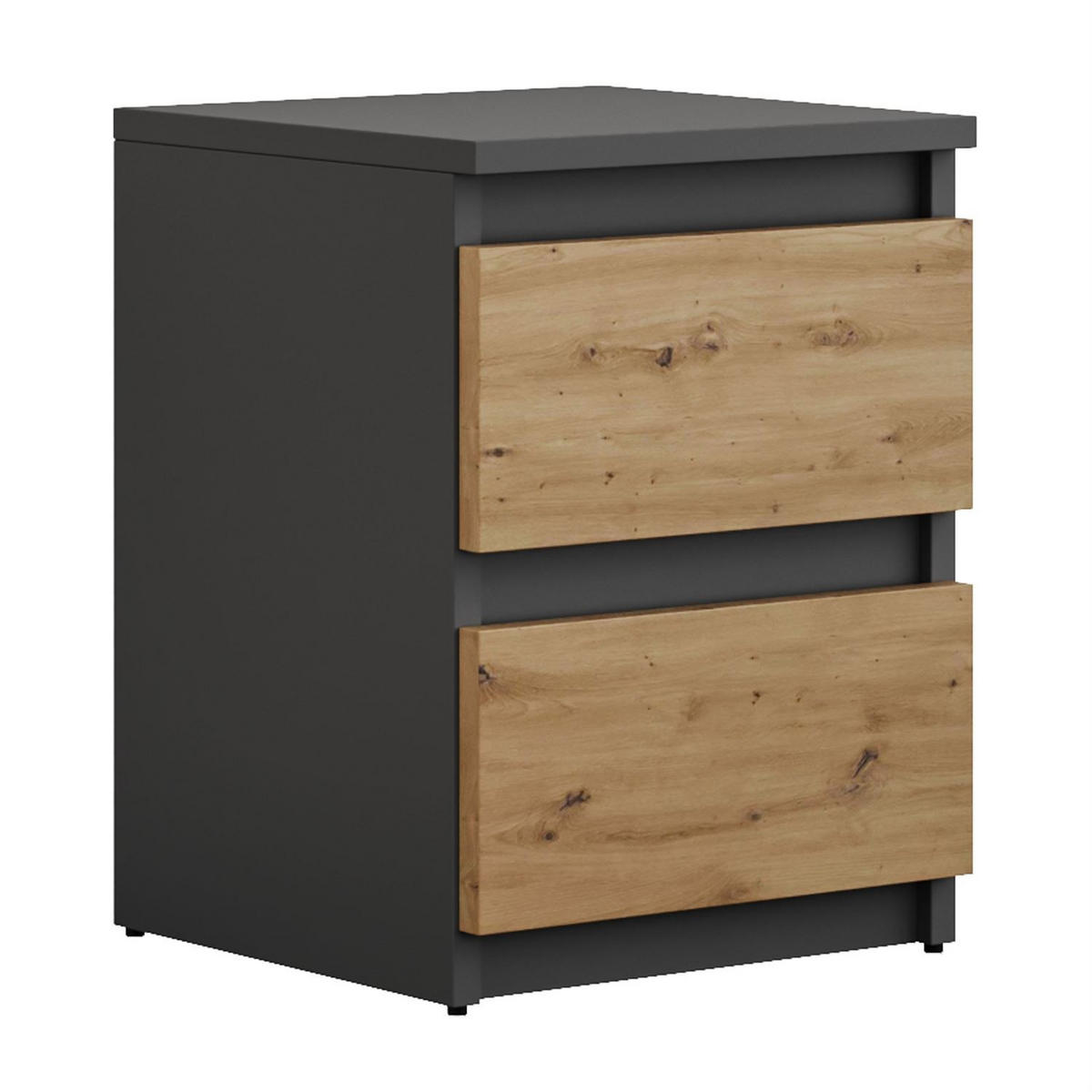 NACHTTISCH HANA M2 Artisan Eiche / Anthrazit - Eiche Artisan, Holzwerkstoff (30/40/30cm) - Lookway