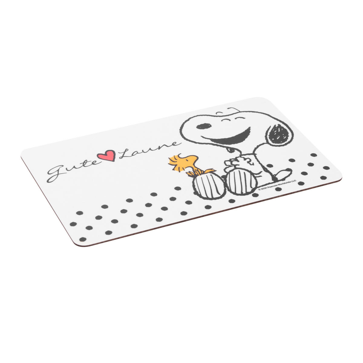 BRETTCHEN The Peanuts Snoopy Gute Laune Weiß 14,5 x 23,5 cm - Multicolor, Kunststoff (14.5/23.5cm) - United Labels